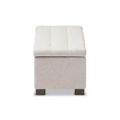 Sale Kirklands Home Beige Grid-Tufted Contemporary Storage Bench Tan