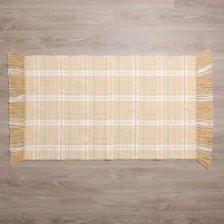 Outlet Kirklands Home Beige Jesse Plaid Scatter Rug Tan