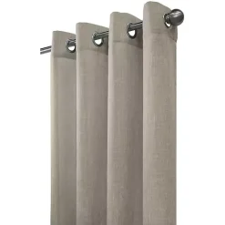 Kirklands Home Beige Linen Light Filtering Curtain Panel, 108 in. Brown