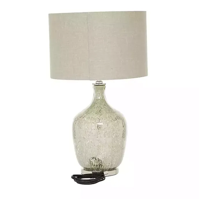 Discount Kirklands Home Beige Marbled Mercury Glass Table Lamp Brown