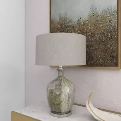 Discount Kirklands Home Beige Marbled Mercury Glass Table Lamp Brown