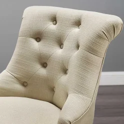 New Kirklands Home Beige Miller Tufted Office Chair Tan
