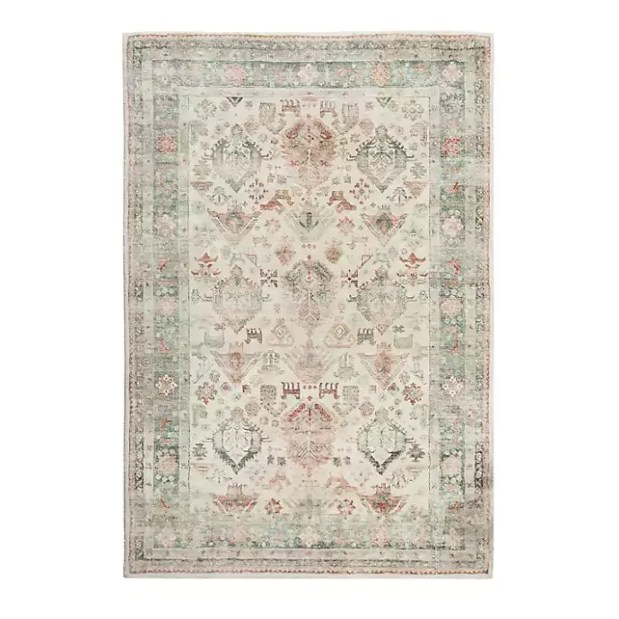 Hot Kirklands Home Beige Rosette Area Rug, 5x7