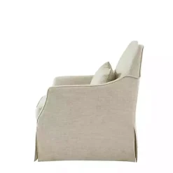 Sale Kirklands Home Beige Skirted Swivel Martha Stewart Accent Chair Tan