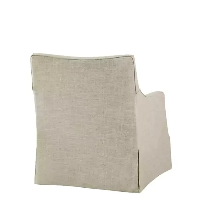 Sale Kirklands Home Beige Skirted Swivel Martha Stewart Accent Chair Tan
