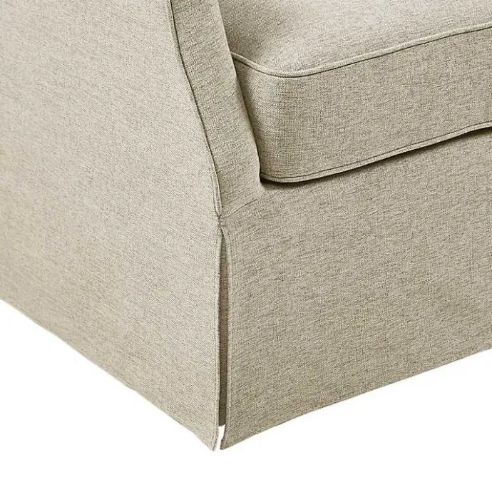 Sale Kirklands Home Beige Skirted Swivel Martha Stewart Accent Chair Tan