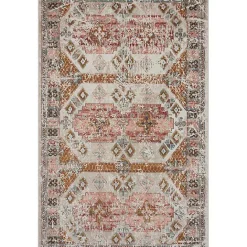 Kirklands Home Beige Southwestern Mosaic Outdoor Area Rug, 5x7