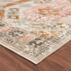 Kirklands Home Beige Southwestern Mosaic Outdoor Area Rug, 5x7