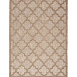 Best Kirklands Home Beige Trellis Indoor/Outdoor Area Rug, 5x7 Tan