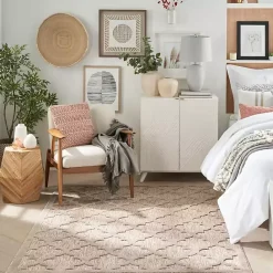 Best Kirklands Home Beige Trellis Indoor/Outdoor Area Rug, 5x7 Tan