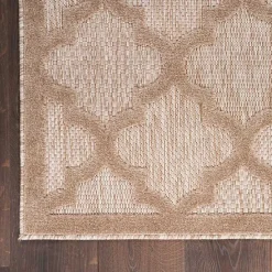 Kirklands Home Beige Trellis Indoor/Outdoor Area Rug, 6x9 Tan