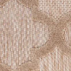 Kirklands Home Beige Trellis Indoor/Outdoor Area Rug, 6x9 Tan
