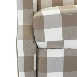 Clearance Kirklands Home Beige Windowpane Plaid Recliner