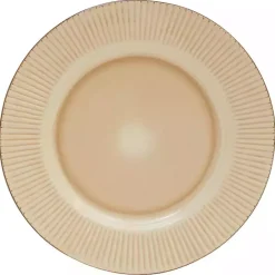 Clearance Kirklands Home Betsy Cream Ribbed 16-pc. Dinnerware Set Tan