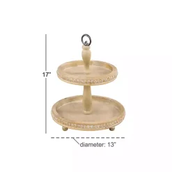 Sale Kirklands Home Birch Wood Tiered Tray Brown