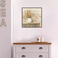 Discount Kirklands Home Bittersweet Bouquet Framed Canvas Art Print Tan