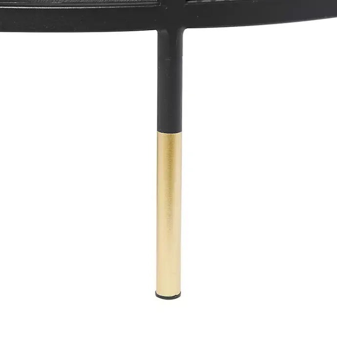Online Kirklands Home & Gold Metal Mesh Round Coffee Table Black