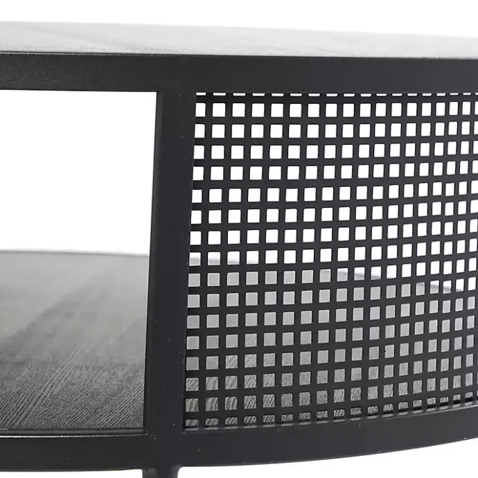 Online Kirklands Home & Gold Metal Mesh Round Coffee Table Black