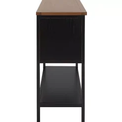 Clearance Kirklands Home & Oak 4-Drawer Charlotte Sideboard Black