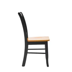 Hot Kirklands Home Black & Oak Wood Shaker Dining Chairs, Set of 2 Brown