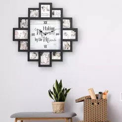 New Kirklands Home Black 12 Photo Frame Collage Clock