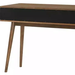 Outlet Kirklands Home & Walnut Soft-Close Wood Console Table Black