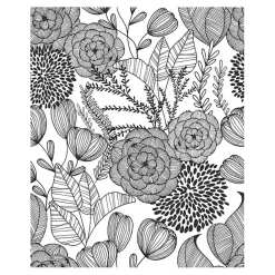 Hot Kirklands Home & White Floral Garden Peel & Stick Wallpaper Black