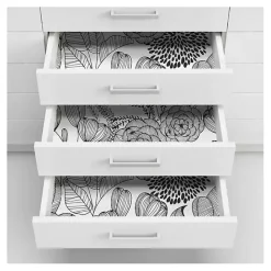 Hot Kirklands Home & White Floral Garden Peel & Stick Wallpaper Black