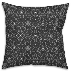 Outlet Kirklands Home & White Floral Indoor/Outdoor Pillow Black