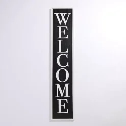 New Kirklands Home Black & White Framed Welcome Porch Board