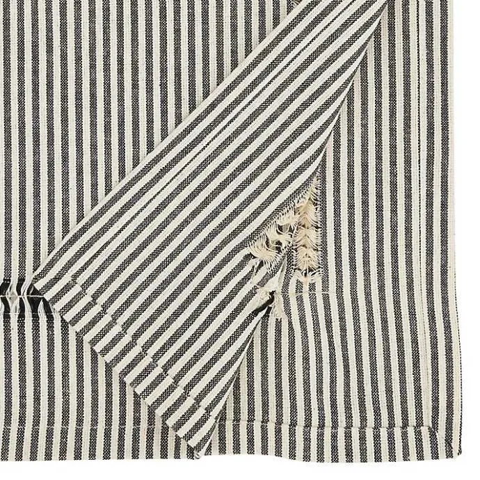 Kirklands Home Black & White Striped Table Runner, 72 in.