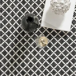 Kirklands Home Black & White Trellis Indoor/Outdoor Rug, 4x6