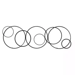Hot Kirklands Home Abstract Circle Chain Wall Plaque Black