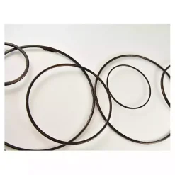 Hot Kirklands Home Abstract Circle Chain Wall Plaque Black
