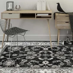 Best Kirklands Home Black Alex Area Rug, 5x7