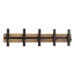 Discount Kirklands Home Black and Brown 5-Hook Coat Rack