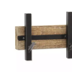 Discount Kirklands Home Black and Brown 5-Hook Coat Rack