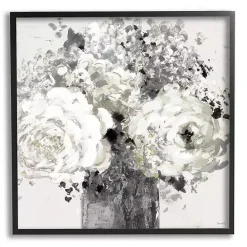 Hot Kirklands Home Black and Cream Abstract Floral Canvas Art Print