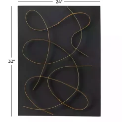 Clearance Kirklands Home Black and Gold Abstract Wall Plaque