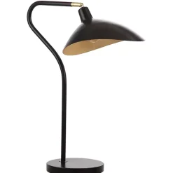Outlet Kirklands Home Black and Gold Curved Neck Giselle Task Lamp