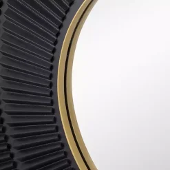 Sale Kirklands Home and Gold Double Ribbed Wall Mirror Black