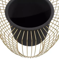 Hot Kirklands Home Black and Gold Open Frame Planters, Set of 2