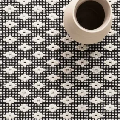 Discount Kirklands Home Black and Ivory Dainty Diamond Area Rug, 5x8