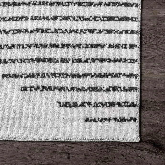 Sale Kirklands Home Black and Ivory Diamond Washable Runner