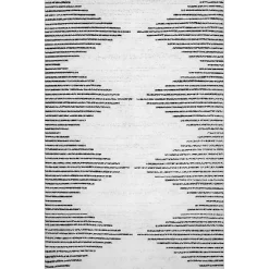 Kirklands Home Black and Ivory Diamond Washable Area Rug, 3x5