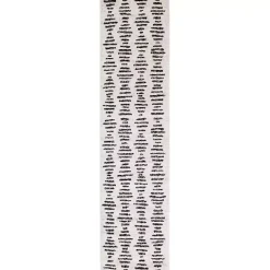 Sale Kirklands Home Black and Ivory Tulum Geometric Runner, 2x8