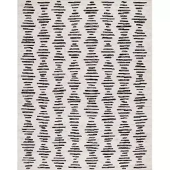 Online Kirklands Home Black and Ivory Tulum Geometric Area Rug, 8x10