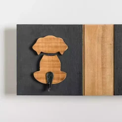 Clearance Kirklands Home Black and Natural Wood Dog Hooks