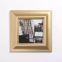 Online Kirklands Home Black and White Abstract I Gold Framed Art Print