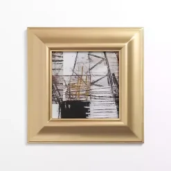 New Kirklands Home Black and White Abstract II Gold Framed Art Print